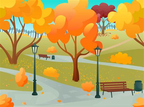 Autumn Park Landscape Download Free Vectors Clipart Graphics