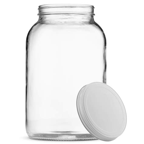 Paksh Novelty 1 Gallon Glass Jar Wide Mouth With Airtight Metal Lid