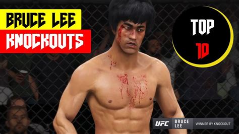 Top 10 Bruce Lee Knockouts Ea Sports Ufc 3 🐉 Crazy Ufc 👊 Youtube