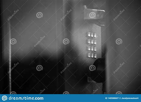 Telephone From A Telephone Booth In Black And White Stock Image Image