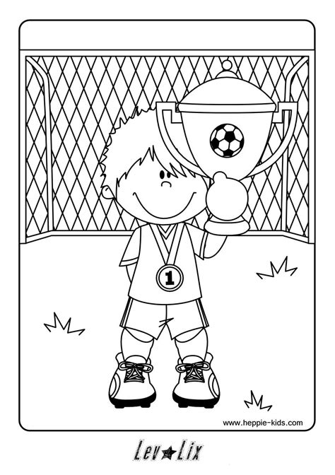 Kleurplaat Voetbal Keeper