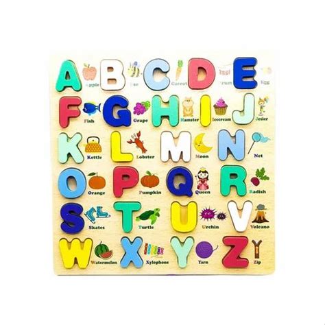 Natural Alphabetical Wooden English Letters Puzzle Board For Kids At Rs