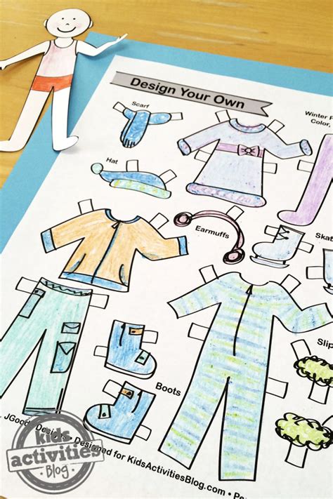Design Your Own Winter Paper Doll Set Kids Printable In 2020 Paper