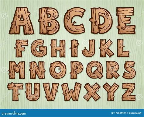 Wood Font Wooden Plank Font Letter A To Z To Letters Made Out Of