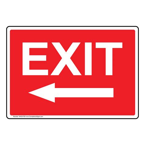 Printable Exit Sign With Arrow