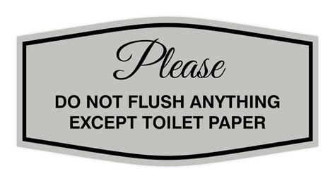 Fancy Please Do Not Flush Anything Except Toilet Paper Sign All Quality
