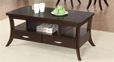 Coaster Occasional Group Transitional Espresso Coffee Table With Flared