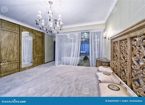 Russiamoscow Region The Interior Of A Bedroom In A Luxury Country House Stock Image Image