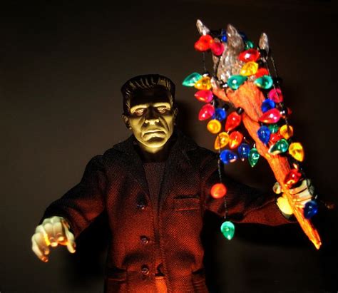 Holiday Frankenstein With Christmas Lights Torch 2168 Scary Christmas