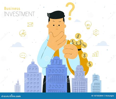 Make Investing Decisions Concept Stock Vector Illustration Of Golden