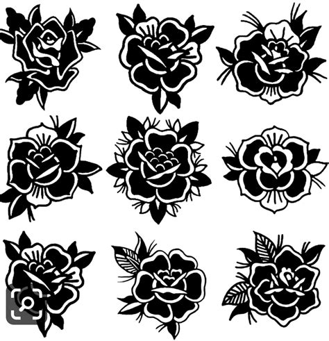 Traditional Black Rose Tattoo Stencil Best Tattoo Ideas