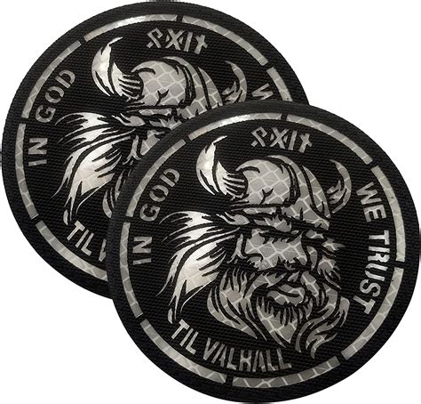 2 Pcs Aliplus Viking Patches In Odin We Trust Valhalla