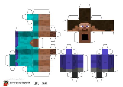 Figura De Papel De Steve De Minecraft Manualidades De Papel