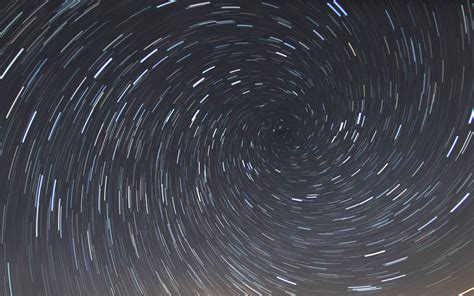 Download Wallpapers Star Trail 4k Night Sky Neon Rays Stars Vortex