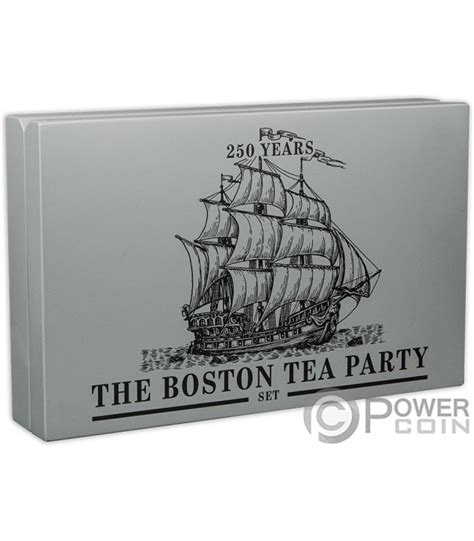 Boston Tea Party 250th Anniversary Set 4 X1 Oz Silver Coins 5 Barbados 2023