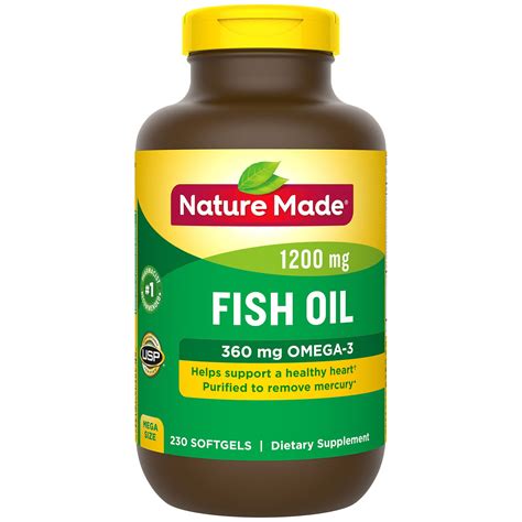 Nature Made Fish Oil 1200 Mg Softgels Mega Size 2300 Ct Walmart