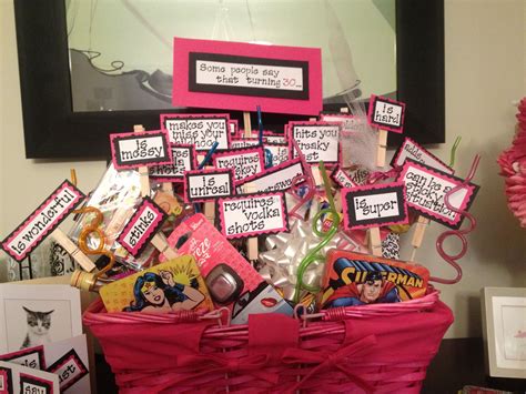 If this new decade is around the corner and you're trying to figure out how to ring it in, we put together some 30th birthday ideas to help you mark the day. Image result for birthday gift ideas creative | Birthday basket, 30th birthday gift baskets ...