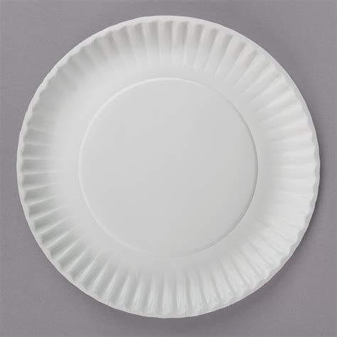 9 White Coated Paper Plate 100pack