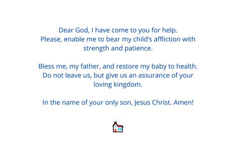 Prayers For Sick Babies Prayer Simple Faith