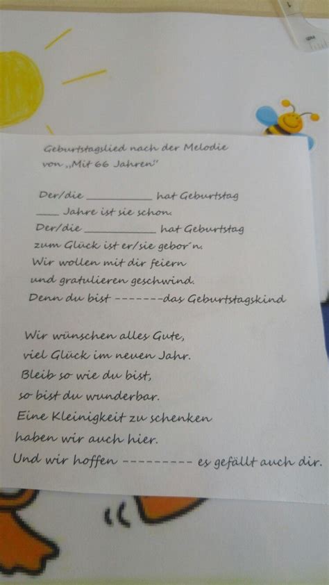 Geburtstagslied Kindergarten | Geburtstagslieder für kinder, Geburt