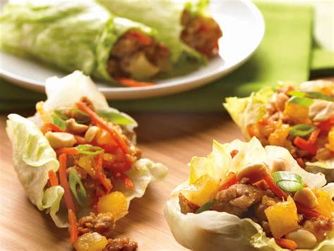In a blender, combine 1/2 c. Check out Dole's Pineapple Chicken Lettuce Cups. Explore ...
