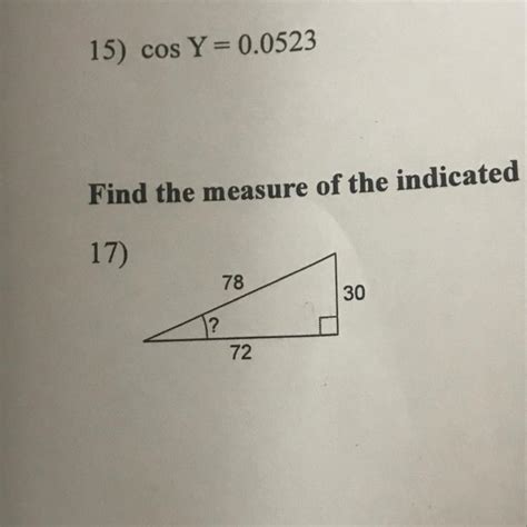 Find The Measure Of The Indicated Angle To The Nearest Degree