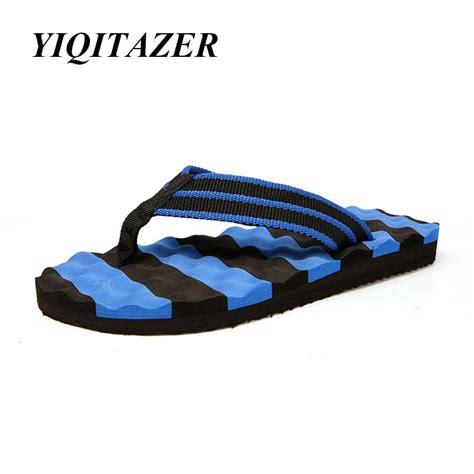 Yiqitazer 2018 New Fashion Casual Shoes Men Flip Flops Massagesummer
