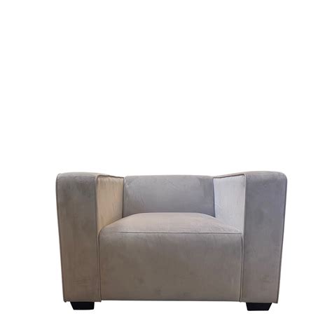 Ryker 1 Seater Oyster Velvet Square Arm Sofa Furniture Sofas And Armchairs Affordable Luxury