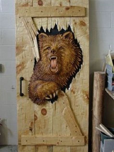 Bear Door 1 | Bear carving, Carved doors, Animal sculptures
