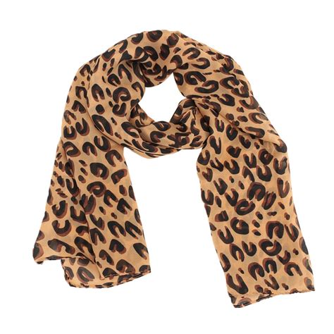 1pcs Long Leopard Print Scarves Emulation Silk Scarf Shawl To Keep Warm For Fashion Sexy Women