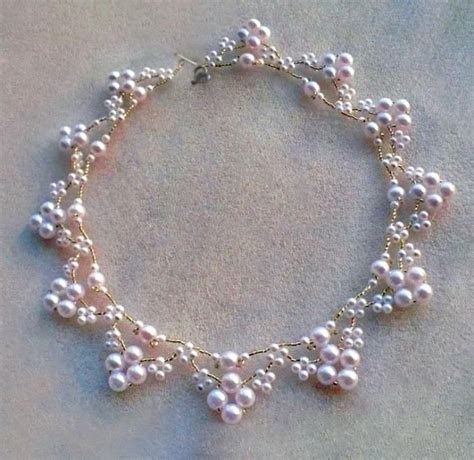 Pearl Necklace Pattern Beaded Beads Beaded Necklace Patterns Beads