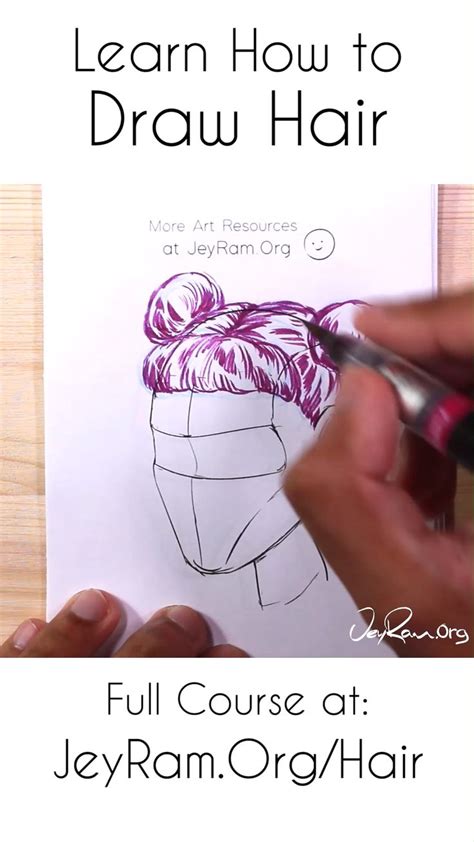 How To Draw Hair Step By Step Tutorial For Beginners Video How To