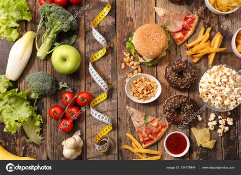 Health Food Or Junk Food Stock Photo By ©studiom 134178444