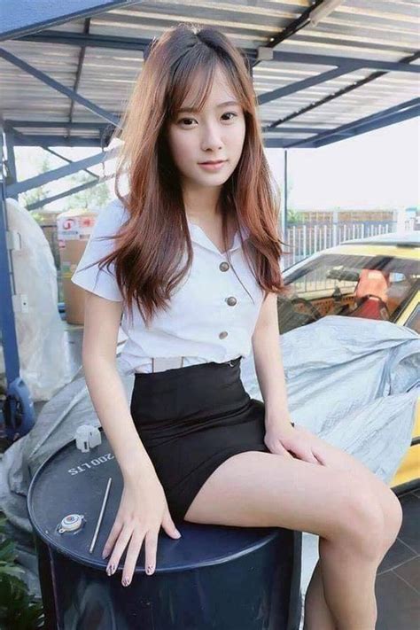 น้องนางฟ้า School Girl Dress Beautiful Thai Women Asian Model Girl