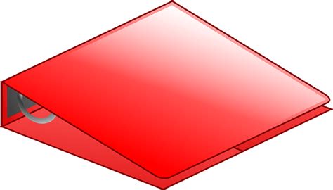 Red Binder Clipart