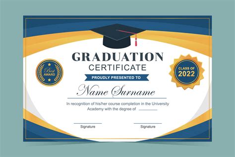 Graduation Certificate Template 8803126 Vector Art At Vecteezy