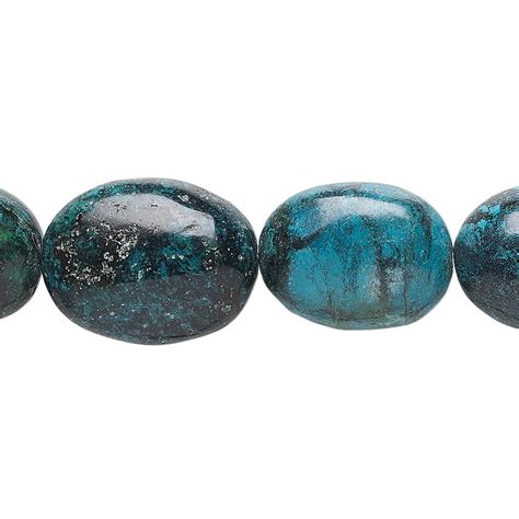 Bead Turquoise Dyed Stabilized Blue 30x25mm 40x30mm Puffed Oval