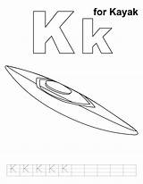 Kayak Coloring Drawing Getdrawings sketch template