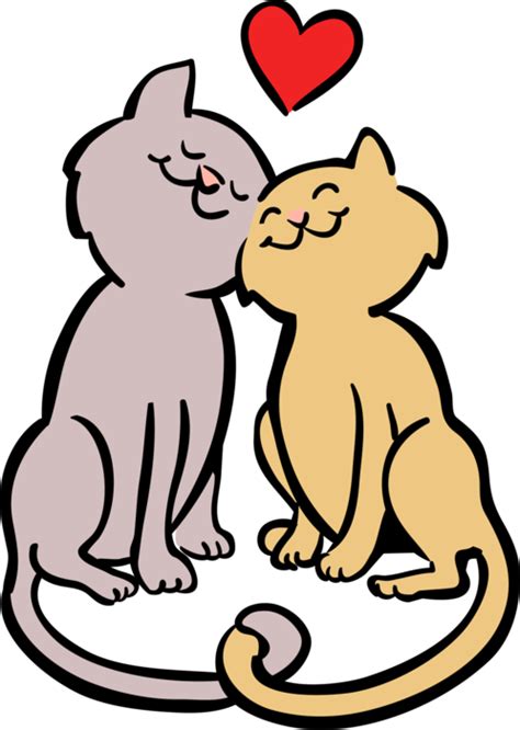 Romantic Cats In Love Vector Image
