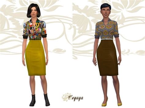 Tailise Dress By Fuyaya Sims 4 Female Clothes