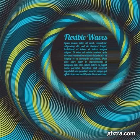Abstract Vector Background Waved Lines Vector Illustration Colorful