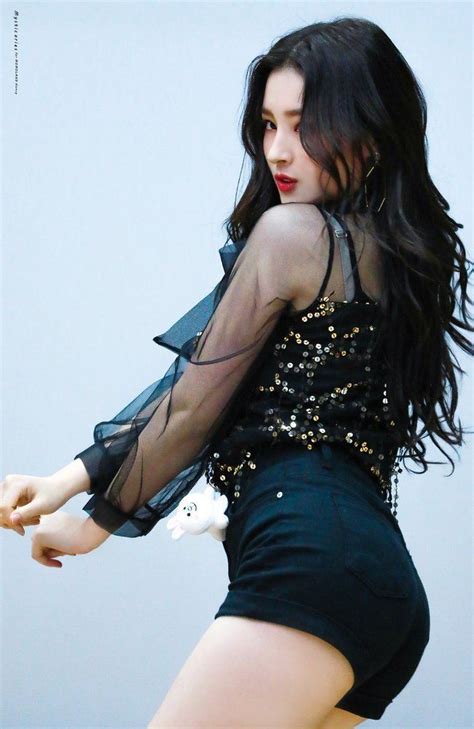 Nancy Of Momoland In Black Sheer Top And Shorts Korean Girl Beautiful