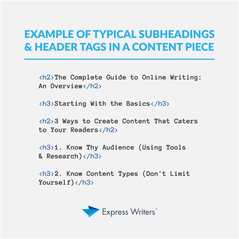 I'm designing a one page website and trying different typography combinations for the headings and subheadings. Your Guide to Subheaders: Knowing When & How to Use the H1 ...