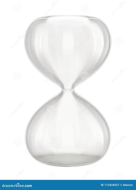Empty Hourglass Classic Design Of Timer Sand Wooden Material Flat