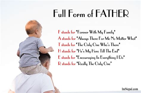 Full Form Of Father With Illustrative Images