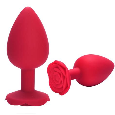 Plug Anal Em Silicone Formato De Rosa Tamanho M 8 5x3 5 Si Fascinação Sex Shop