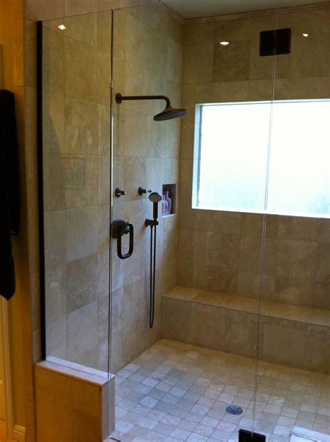 Accent shower ceramic tile wall. Shower Design Ideas for Modern Bathroom of Mansion
