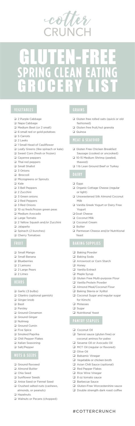 Selection may vary by store, so be sure to check product availability at your whole foods market location before creating your list. Clean eating gluten free meals grocery list | Gluten free ...