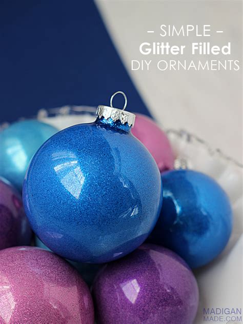 Easy And Simple Diy Glitter Filled Ornaments Step By Step Tutorial