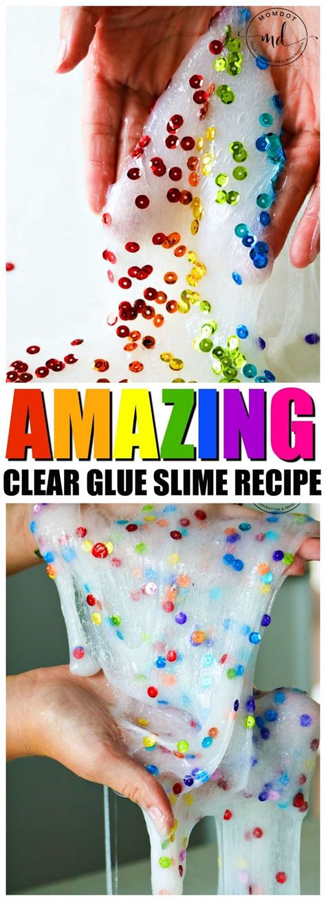 Clear Glue Slime Recipe Is An Amazing Homemade Slime Add Rhinestones